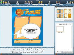 Captura de pantalla de un archivo .comic en Comic Life 2