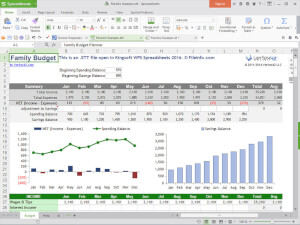 Captura de pantalla de un archivo .ett en Kingsoft WPS Spreadsheets 2016