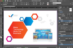 Captura de pantalla de un archivo .indd en Adobe InDesign CC 2019