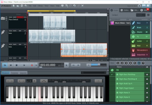 Captura de pantalla de un archivo .mmm en MAGIX Music Maker 2019